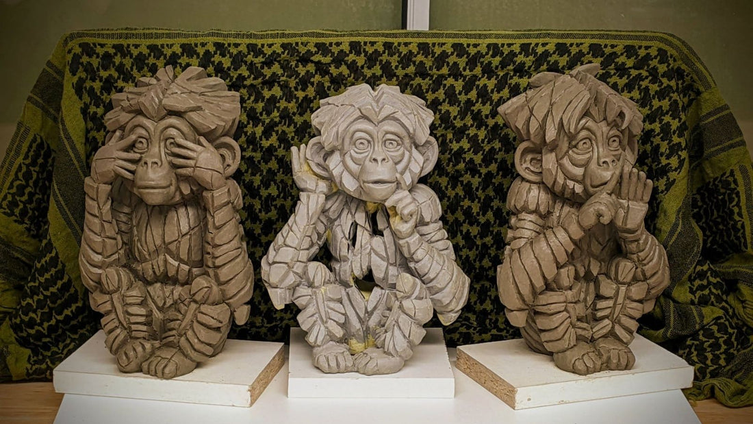 Edge Sculpture 3 wise chimps