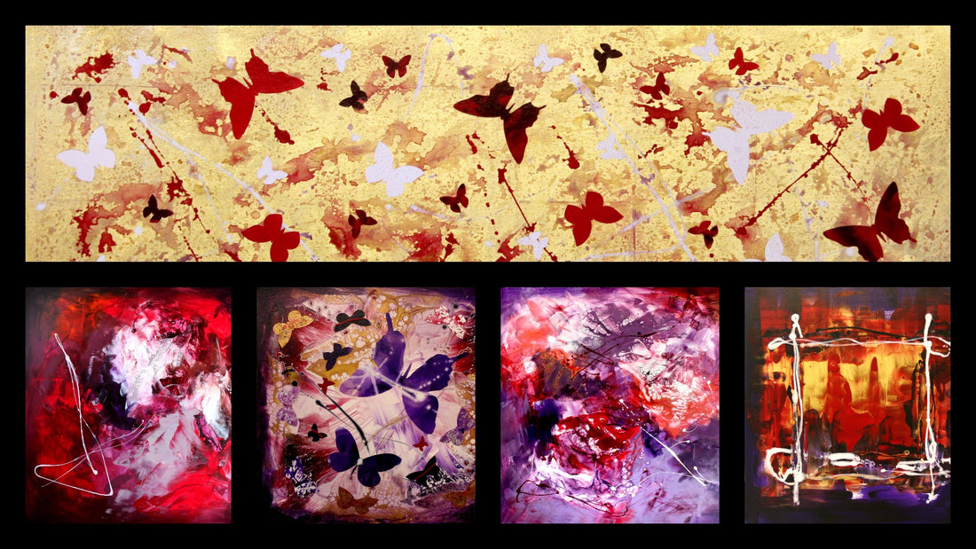 Original abstract paintings by Paresh Nrshinga from Artworx Gallery