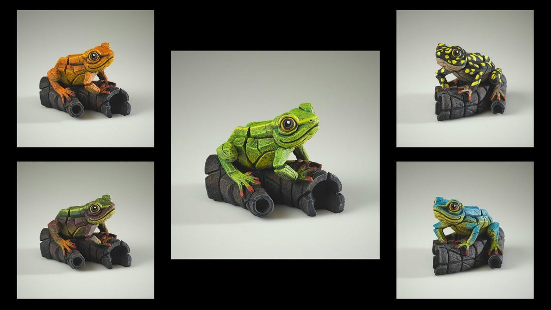 New African Tree Frogs by Matt Buckley at Edge Sculpture