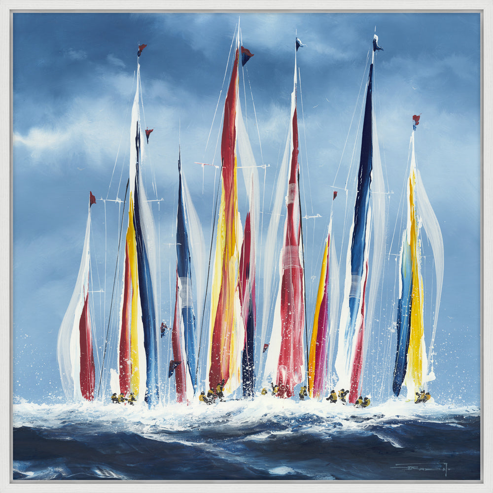 Start Line Jostle framed print by Dale Bowen