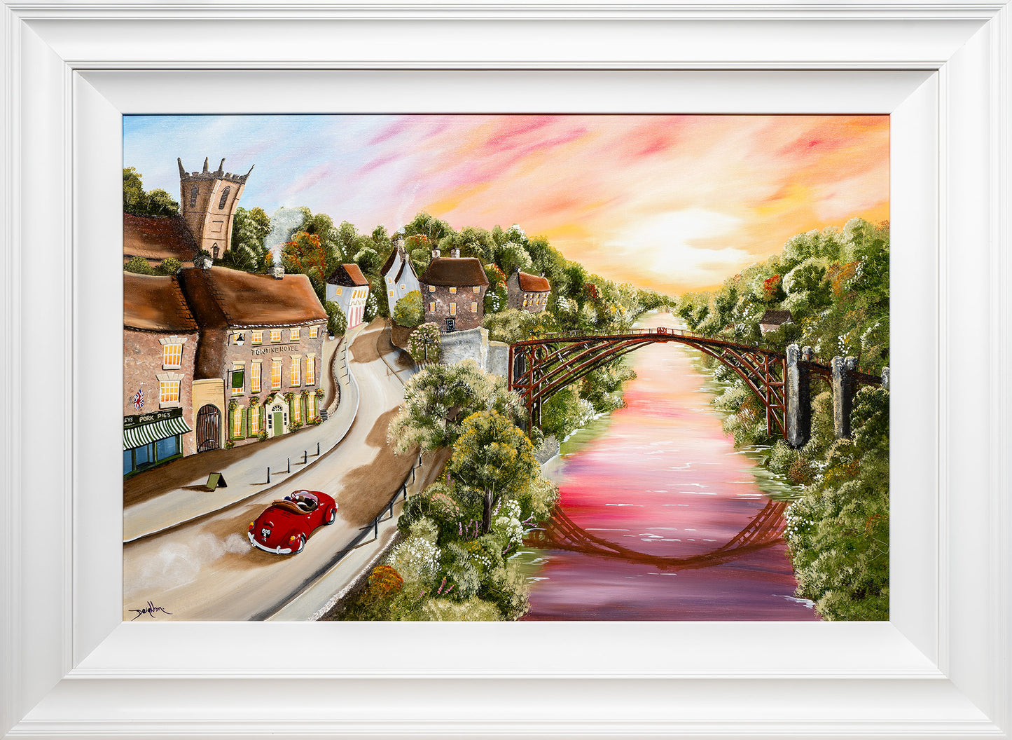 Idle in Ironbridge original painting by Caroline Deighton