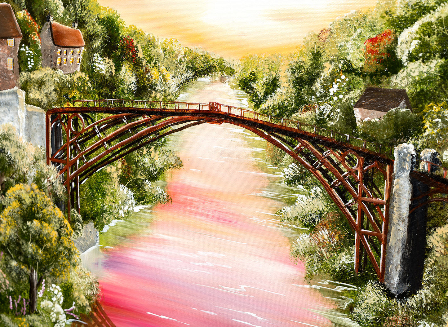 Idle in Ironbridge original painting by Caroline Deighton