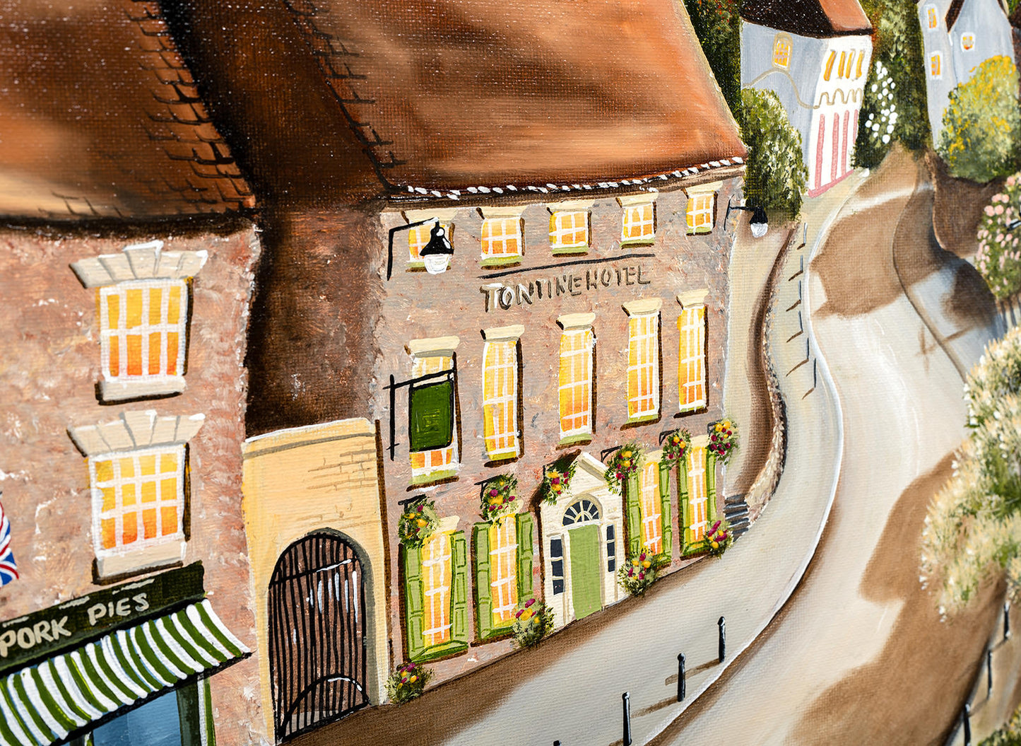 Idle in Ironbridge original painting by Caroline Deighton