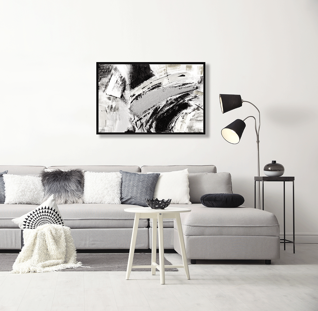 Black & Silver Sensation framed print by Judith Shapiro