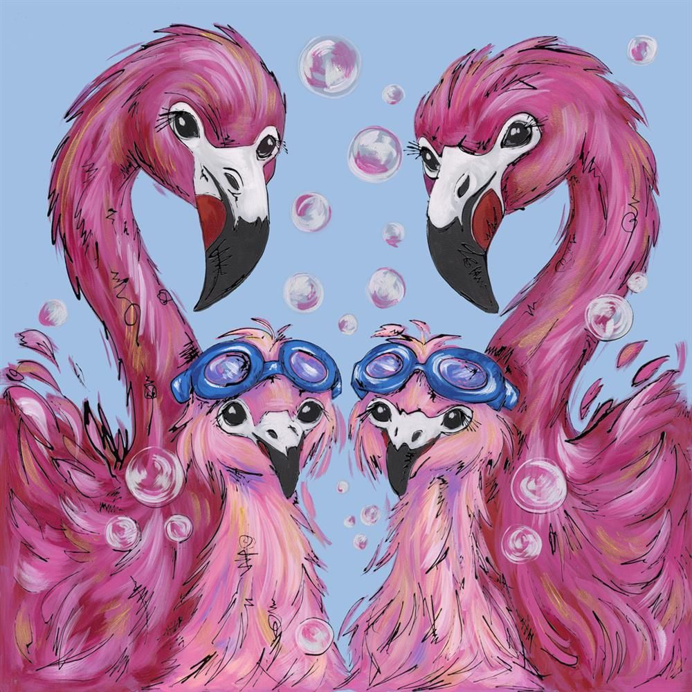 Blushing Bubbles limited edition print by Amy Louise