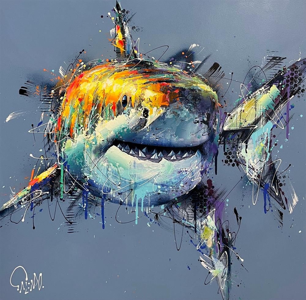 Bruce hand embellished limited edition print by Joe Galindo