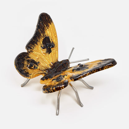 Gold and Black Aqua AluminArk Butterfly recycled aluminium sculpture by Tilnar Art