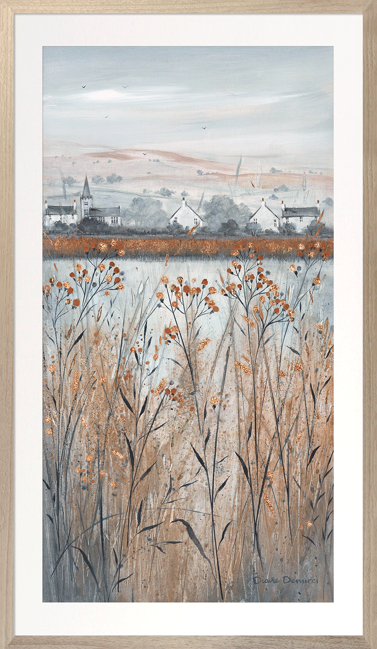 Copper Marshlands framed prints by Diane Demirci