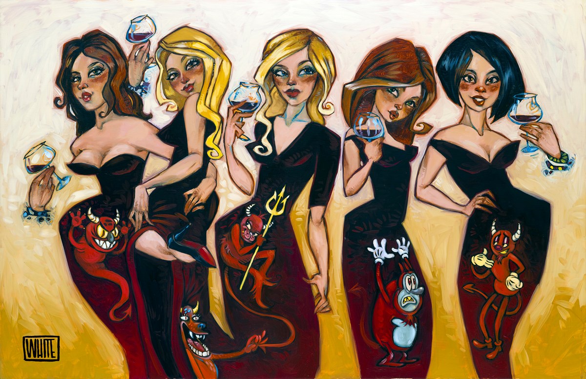 Devils on the Wine limited edition print by Todd White