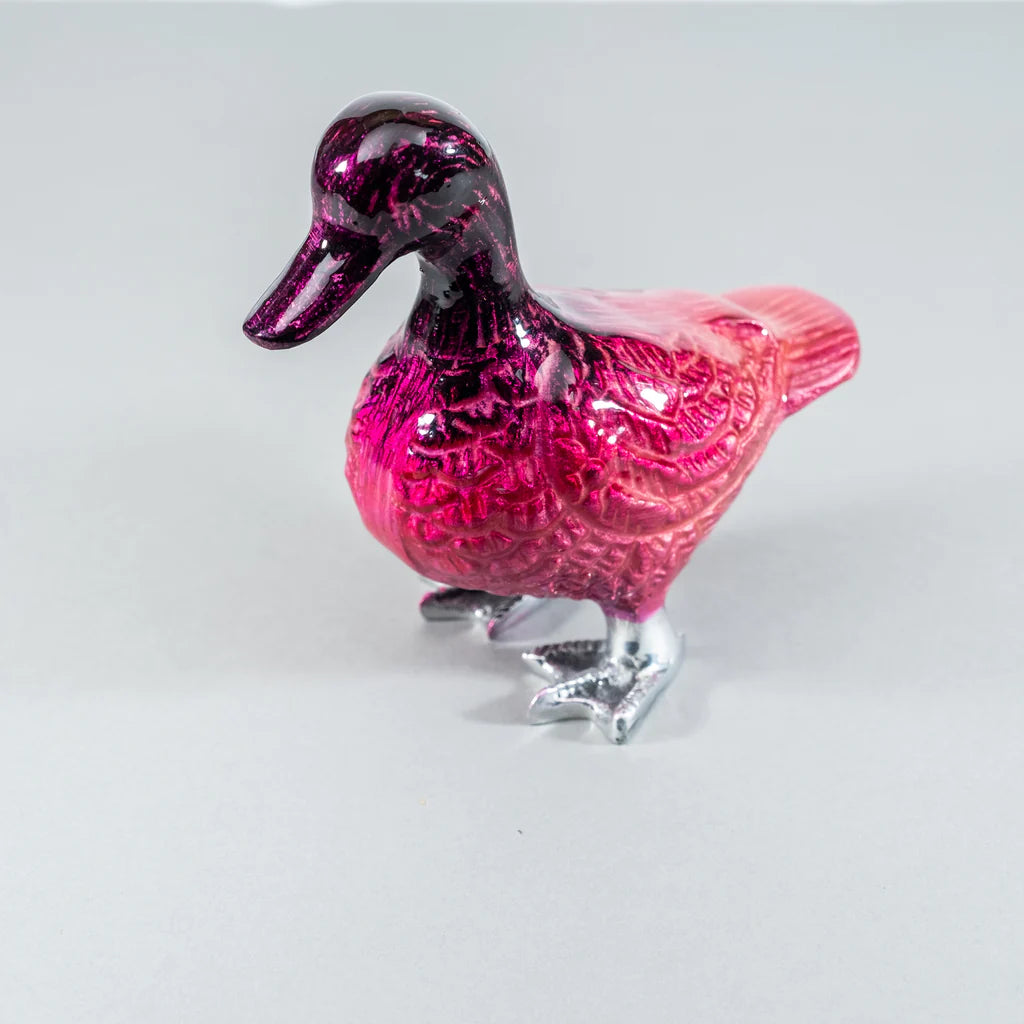 AluminArk Duck Pink recycled aluminium sculpture by Tilnar Art