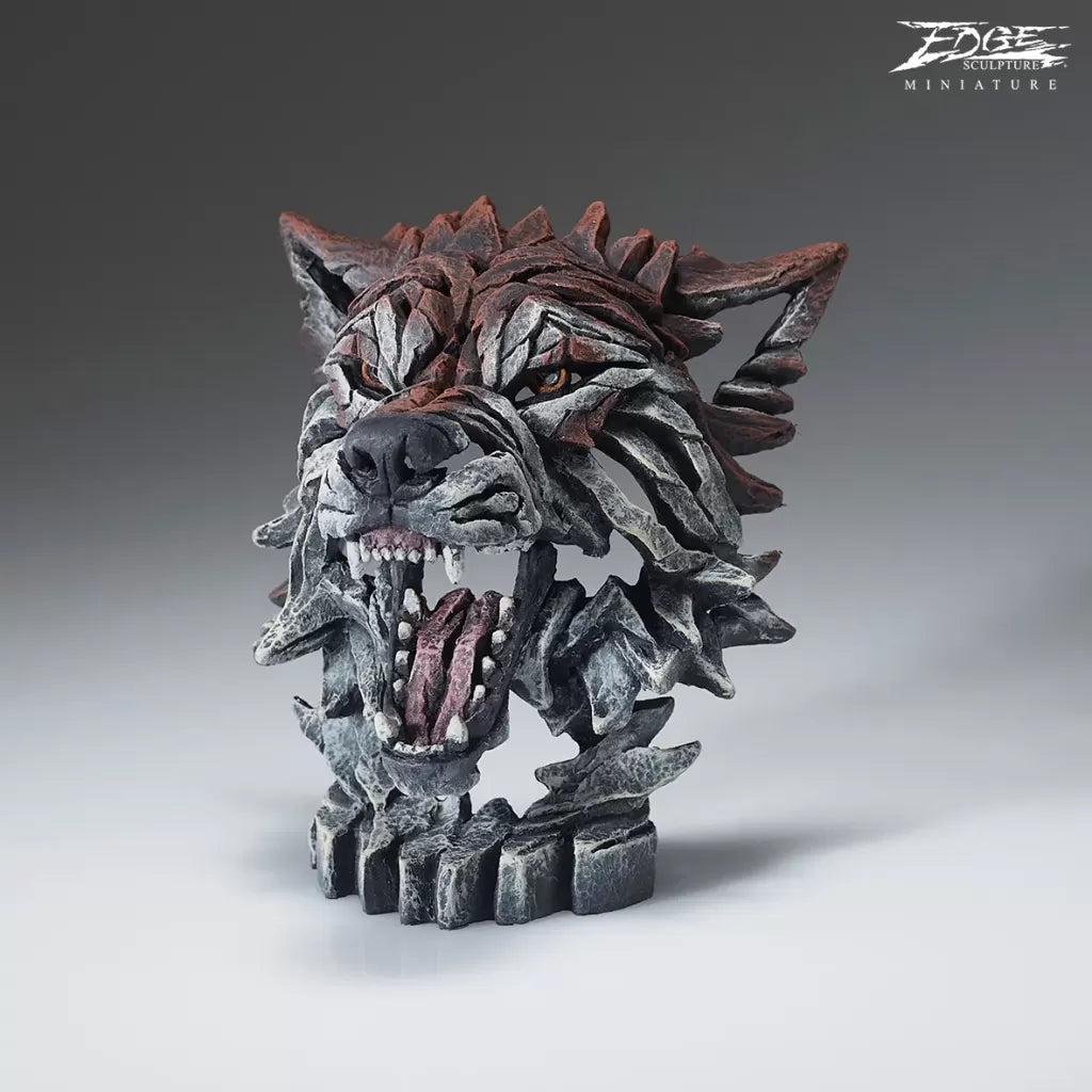 Wolf Bust Timber Miniature by Matt Buckley