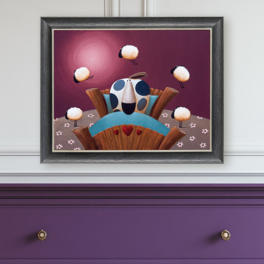 Counting Sheep framed print by Simon Clarke