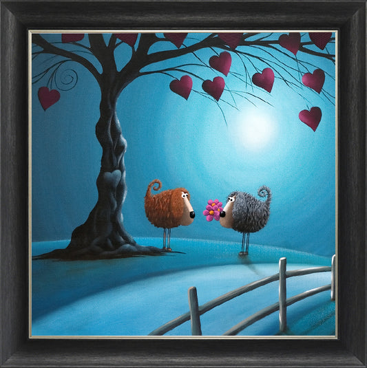 Hearts and Flowers framed print by Simon Clarke