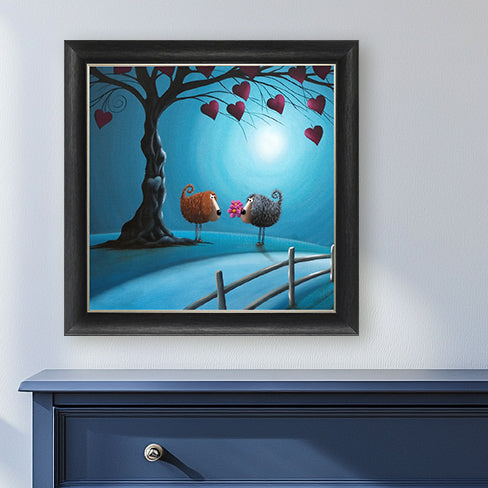 Hearts and Flowers framed print by Simon Clarke