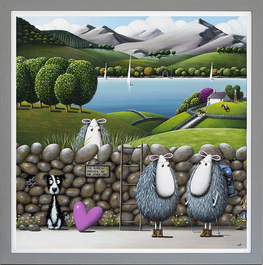 The Grass is Greener framed print by Simon Clarke