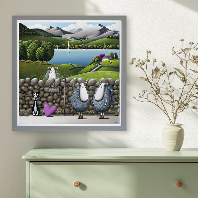 The Grass is Greener framed print by Simon Clarke