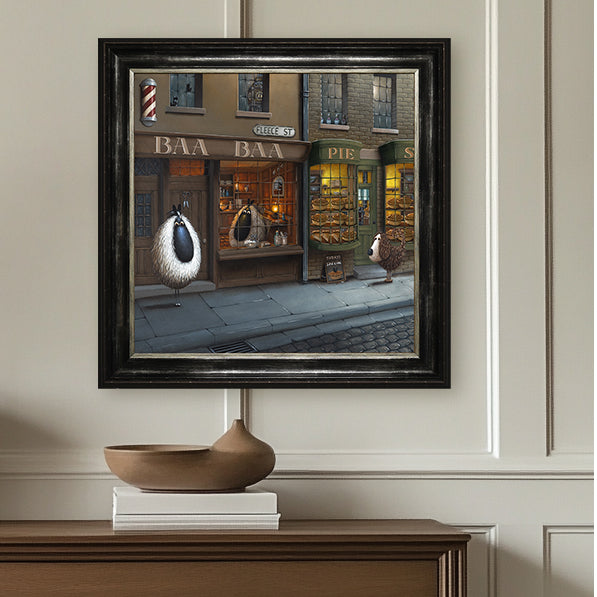 Baa Baa of Fleece Street framed print by Simon Clarke