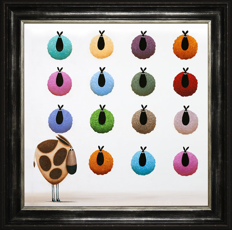 Spot the Sheep framed print by Simon Clarke