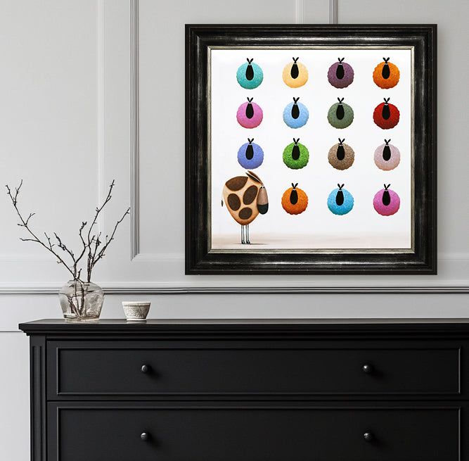 Spot the Sheep framed print by Simon Clarke