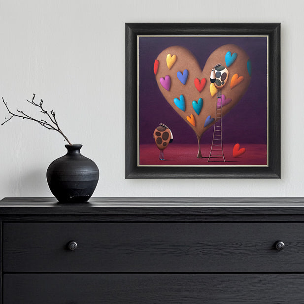 Heart for Moo framed print by Simon Clarke