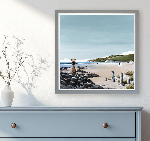 Sitting on the Rock of the Bay framed print by Simon Clarke