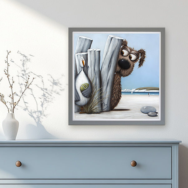 Can I Have My Ball Back framed print by Simon Clarke