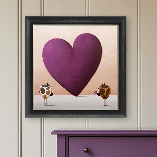 I Heart Moo framed print by Simon Clarke