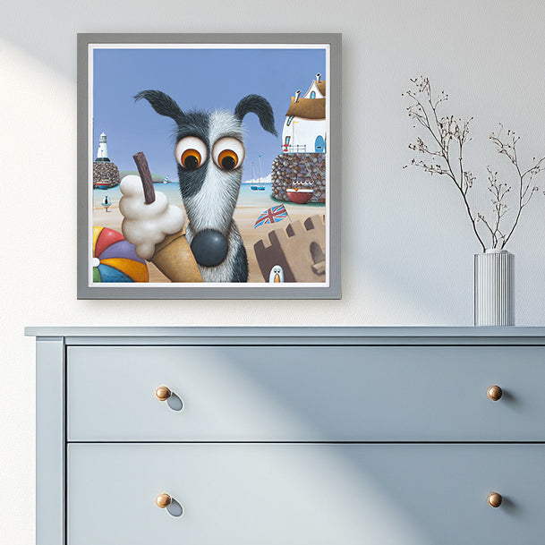 Hot Dog and Flake framed print by Simon Clarke