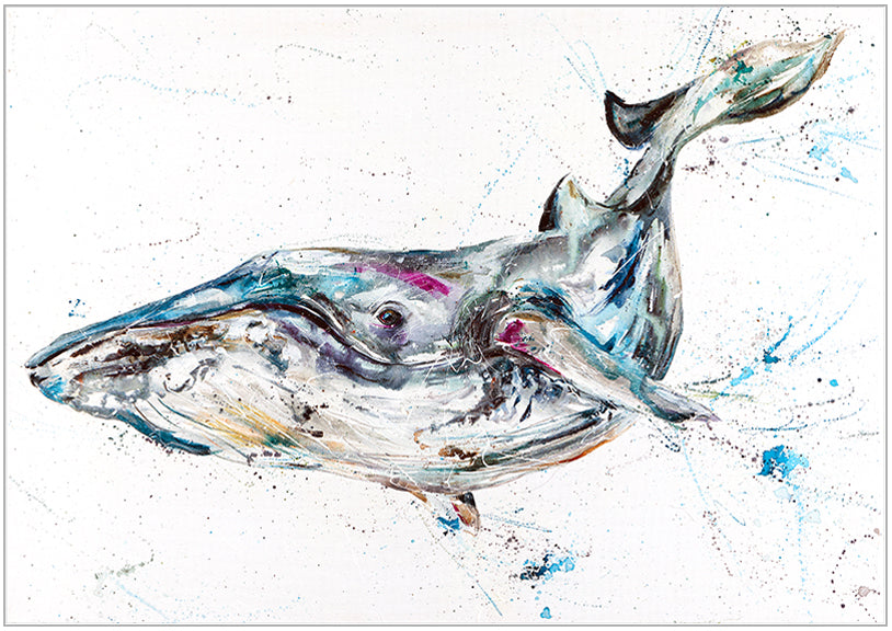 Whale framed print by Nicola Jane Rowles