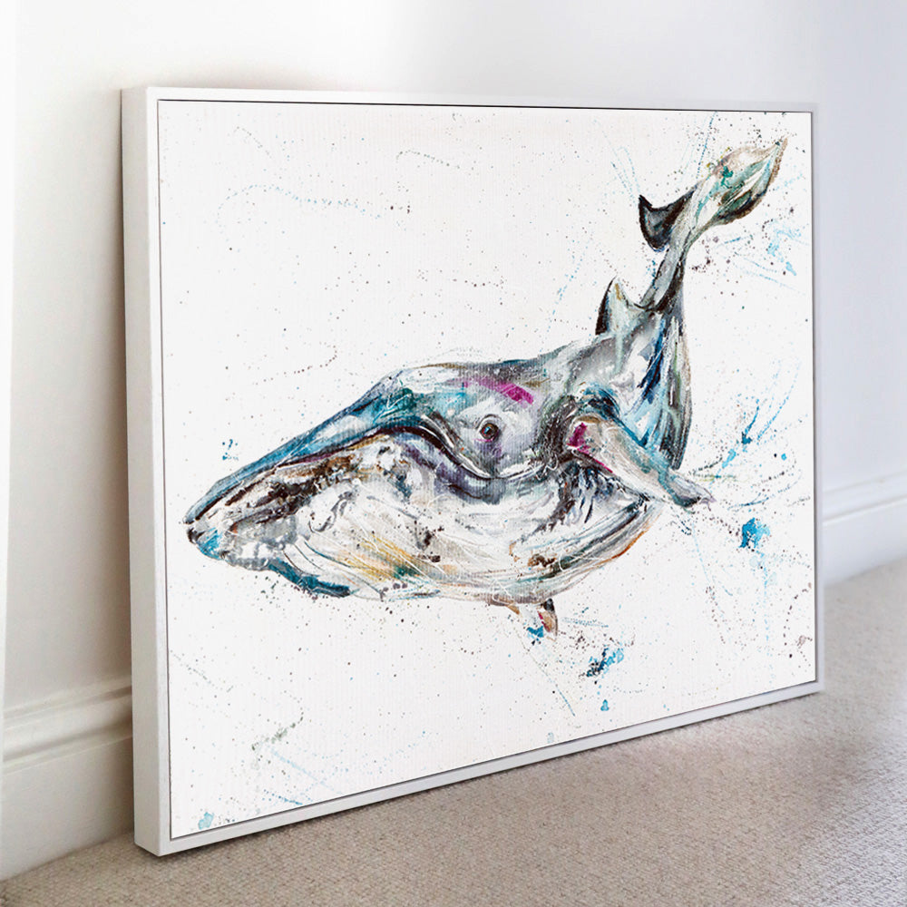 Whale framed print by Nicola Jane Rowles