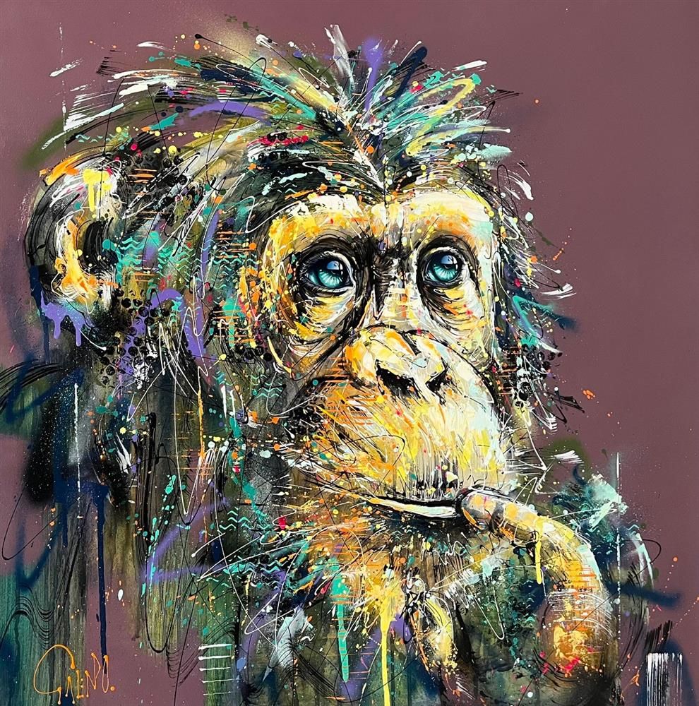 George hand embellished limited edition print by Joe Galindo