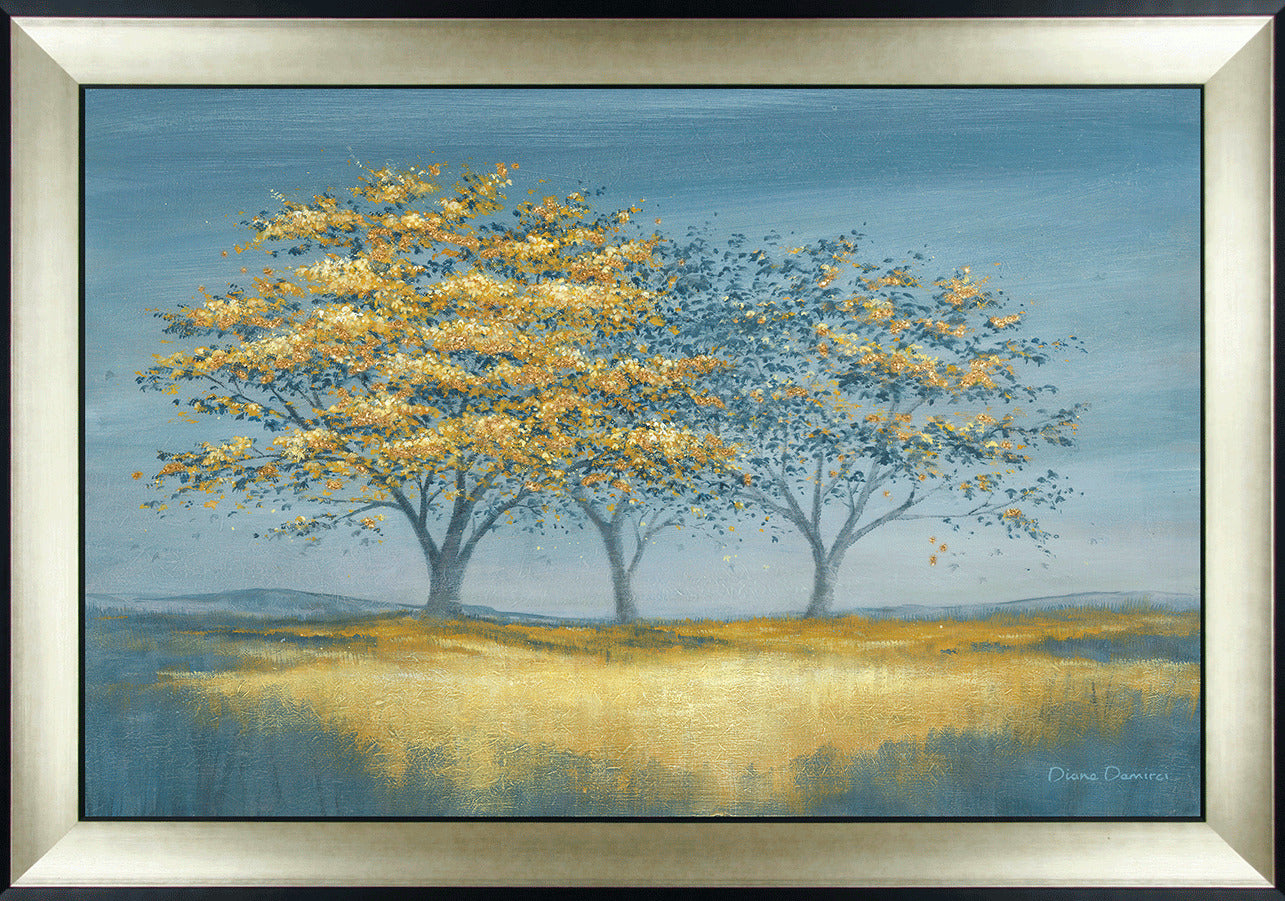 Gold Trees framed print by Diane Demirci