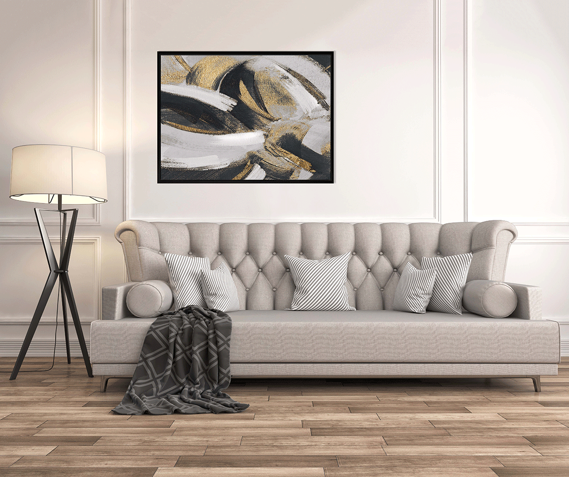 Golden Swirls framed print by Susan Jill