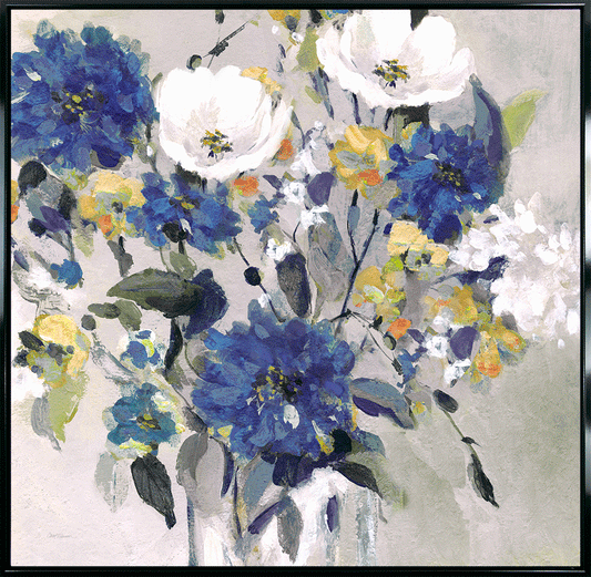 Indigo Explosion framed print by Carol Robinson