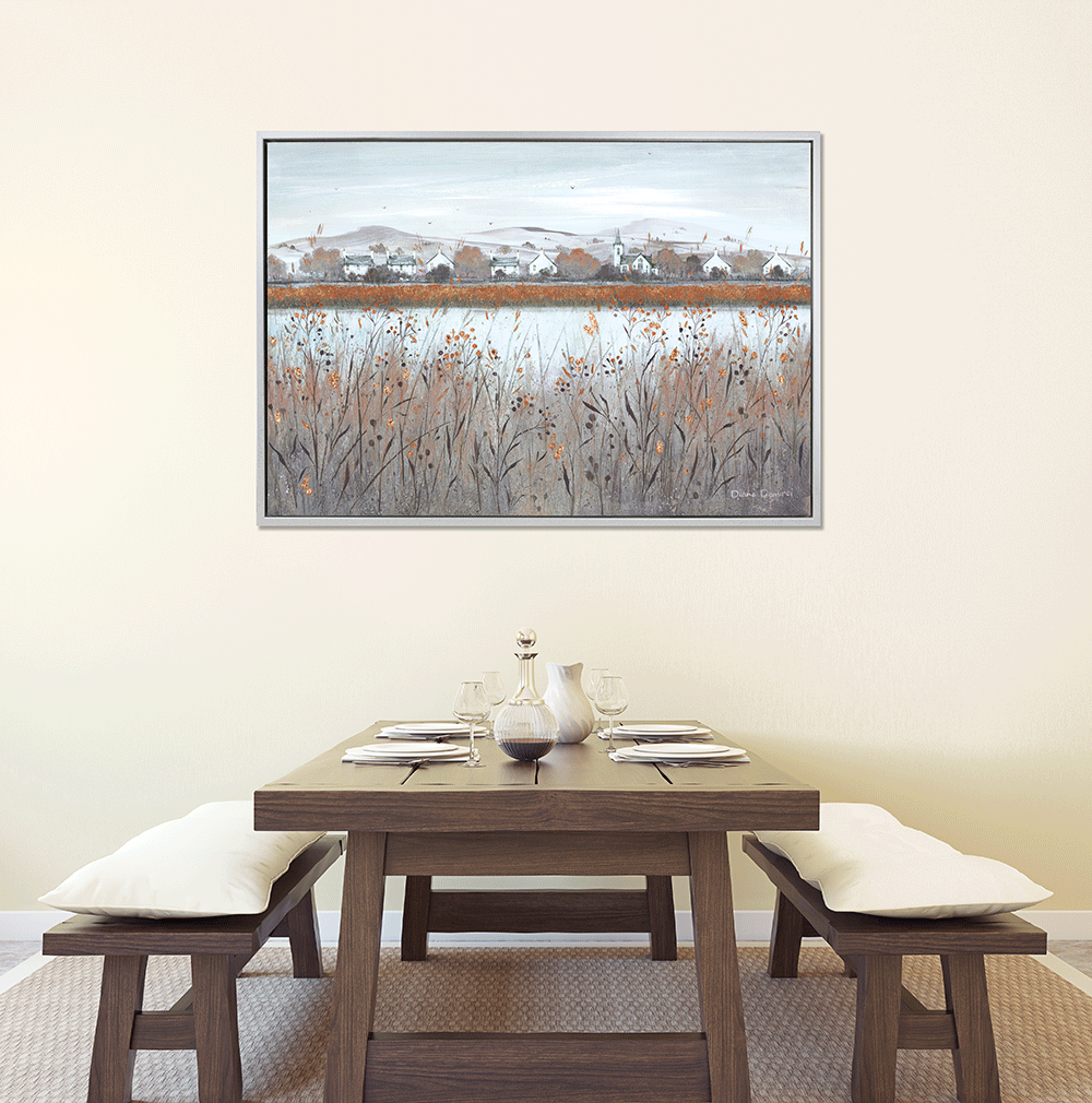 Marshland Panorama framed print by Diane Demirci