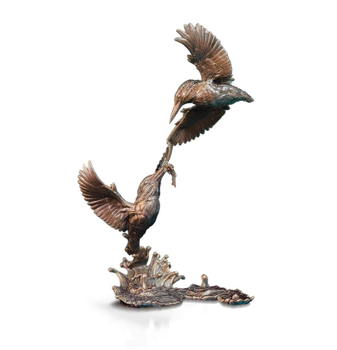 Kingfisher Pair Solid Bronze Miniature Sculpture from Butler and Peach