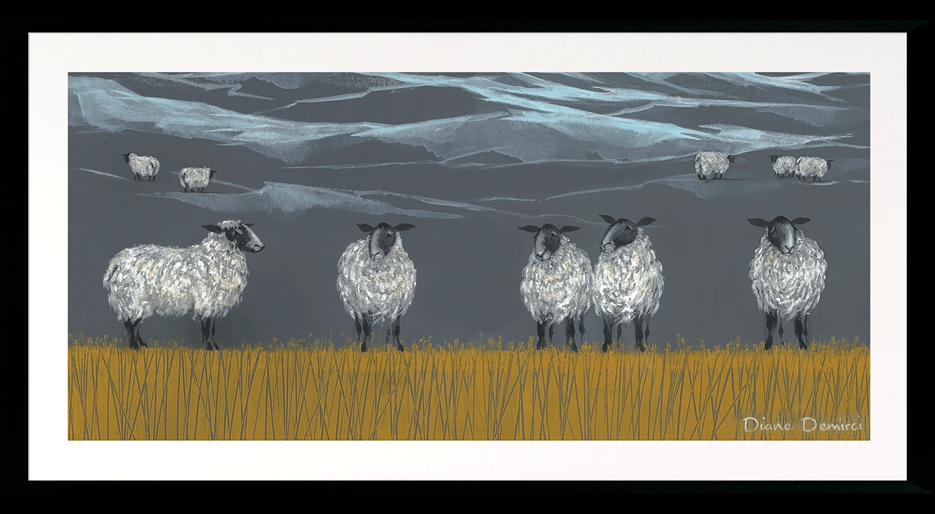 Pastures New framed prints by Diane Demirci
