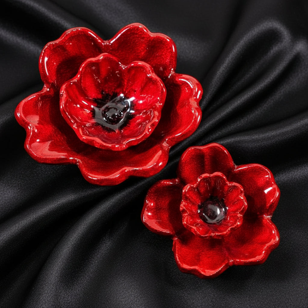 AluminArk Poppy recycled aluminium sculpture by Tilnar Art