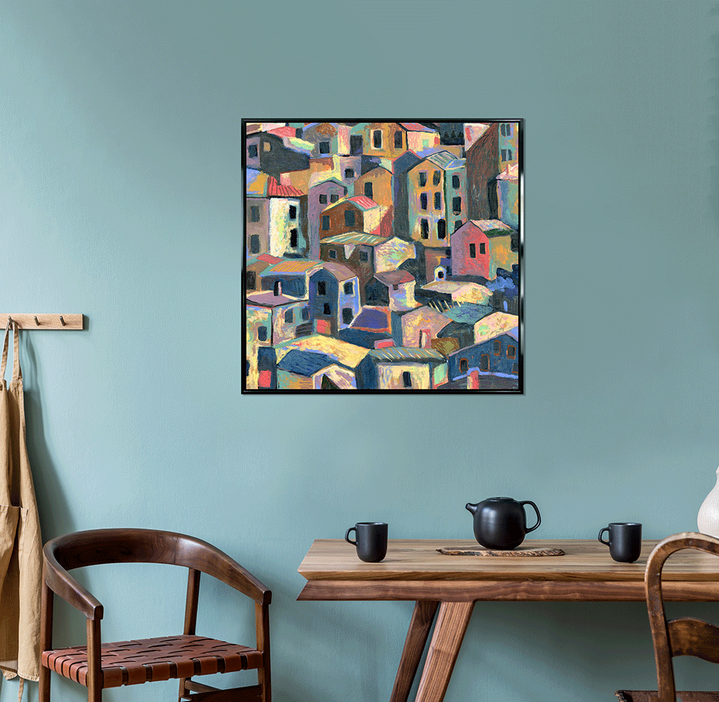 Rustic Hilltown framed print by Nikki Galapon