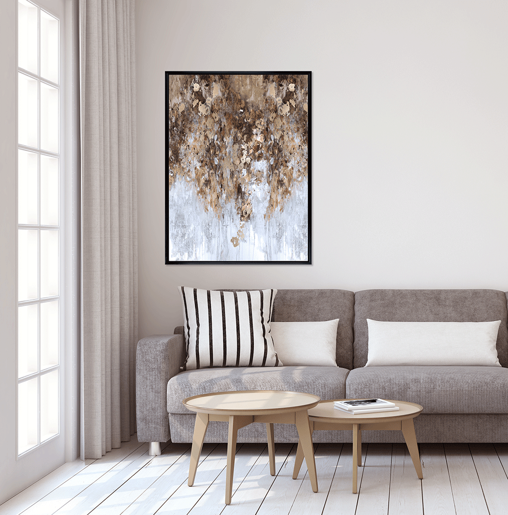 Silver Cascade framed print by Nikki Robbins