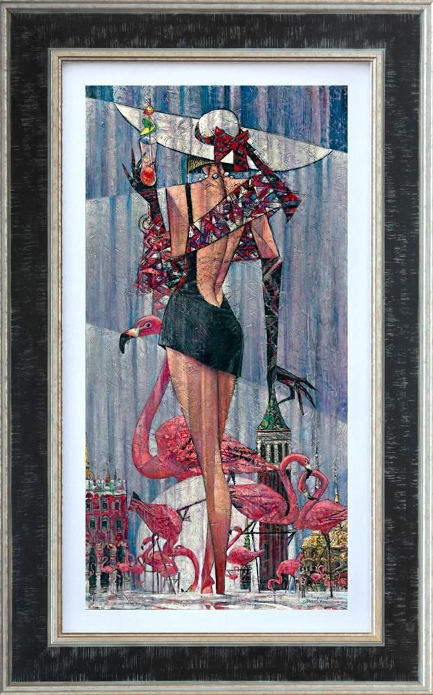 Piazza San Flamingo limited edition print by Andrei Protsouk