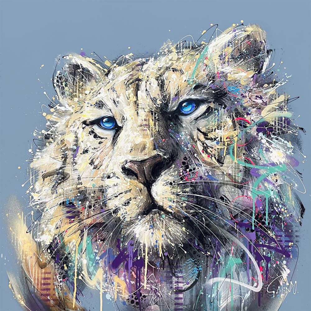 Enzo hand embellished limited edition print by Joe Galindo