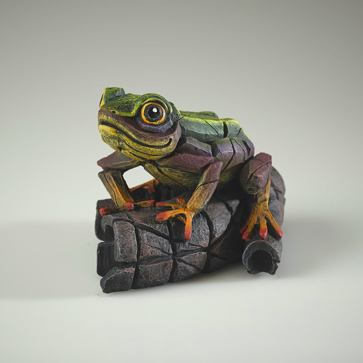 African Tree Frog Rainbow Green from Edge Sculpture by Matt Buckley