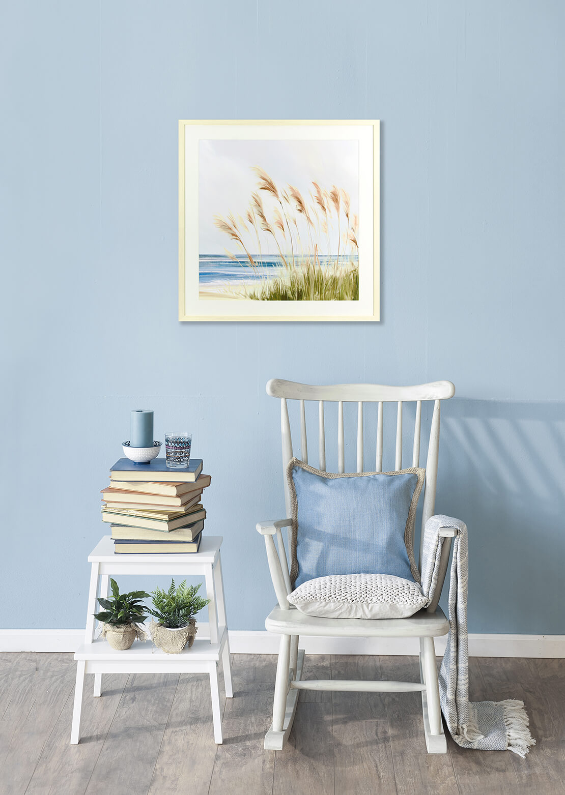 Beach Pampas framed print by Isabelle Z