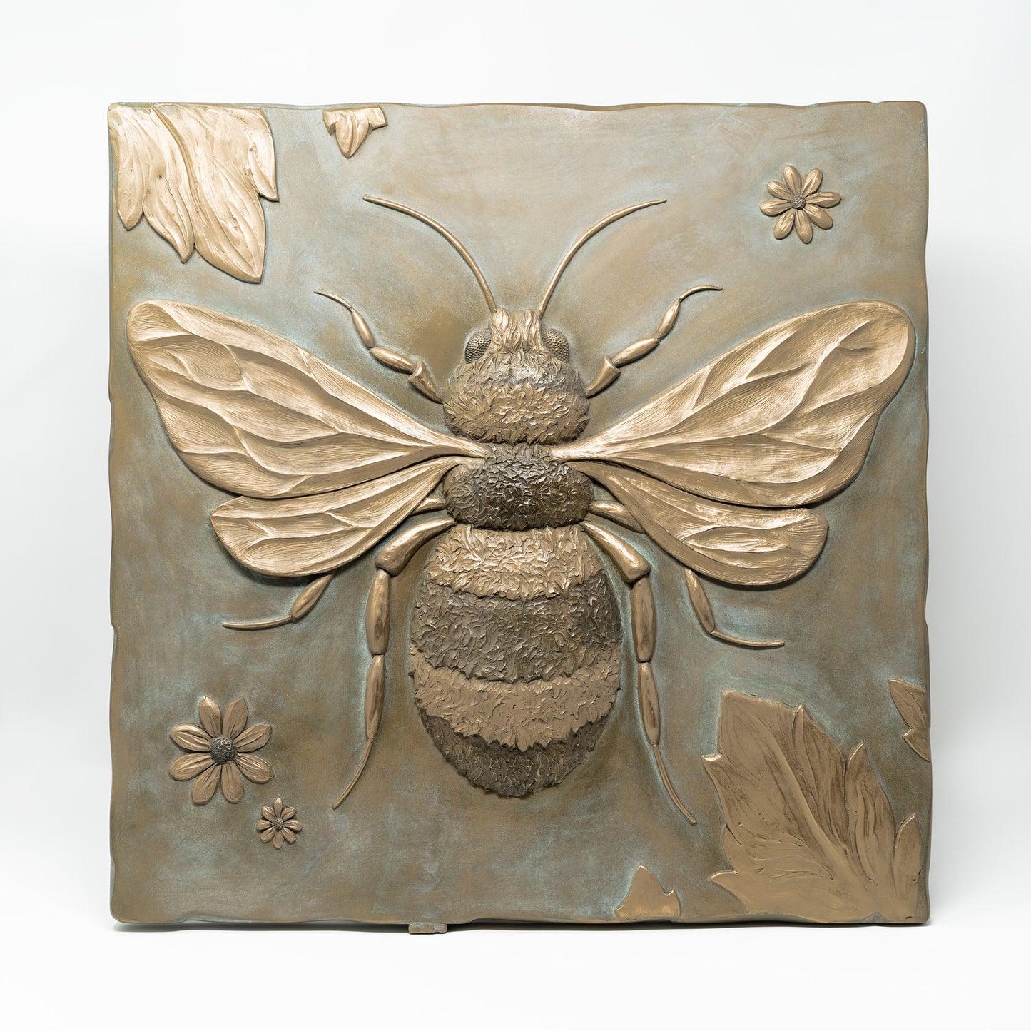 Bee cold cast bronze plaque by Taurus Artworld