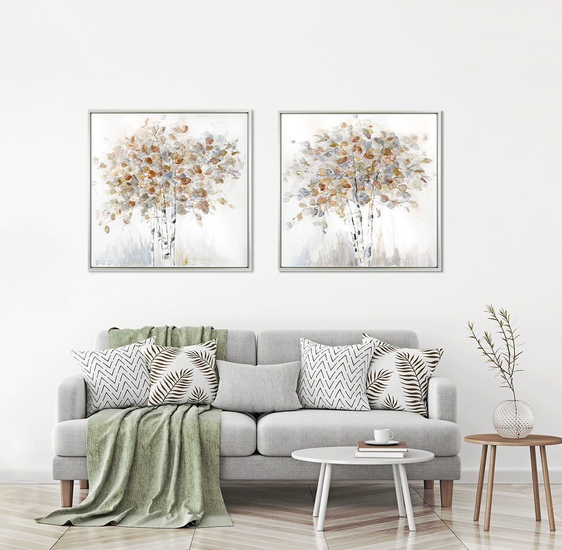 Birch Grove I framed print by Sally Swatland