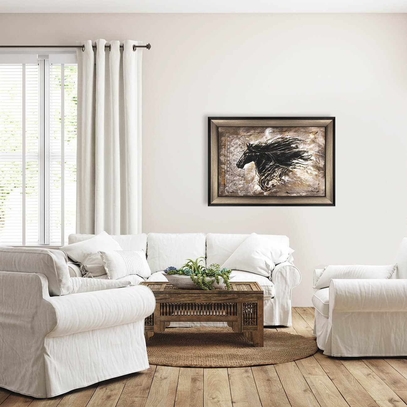 Black Beauty framed print by Marta Wiley