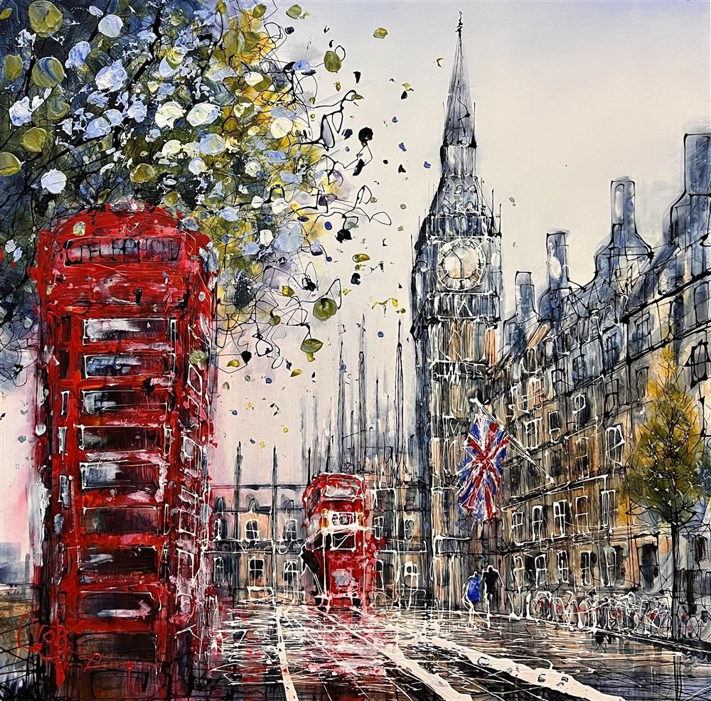 Calling Westminster framed limited edition by Nigel Cooke