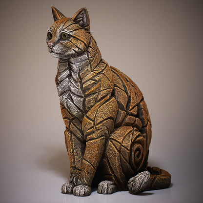 Cat Sitting Ginger by Edge Sculpture