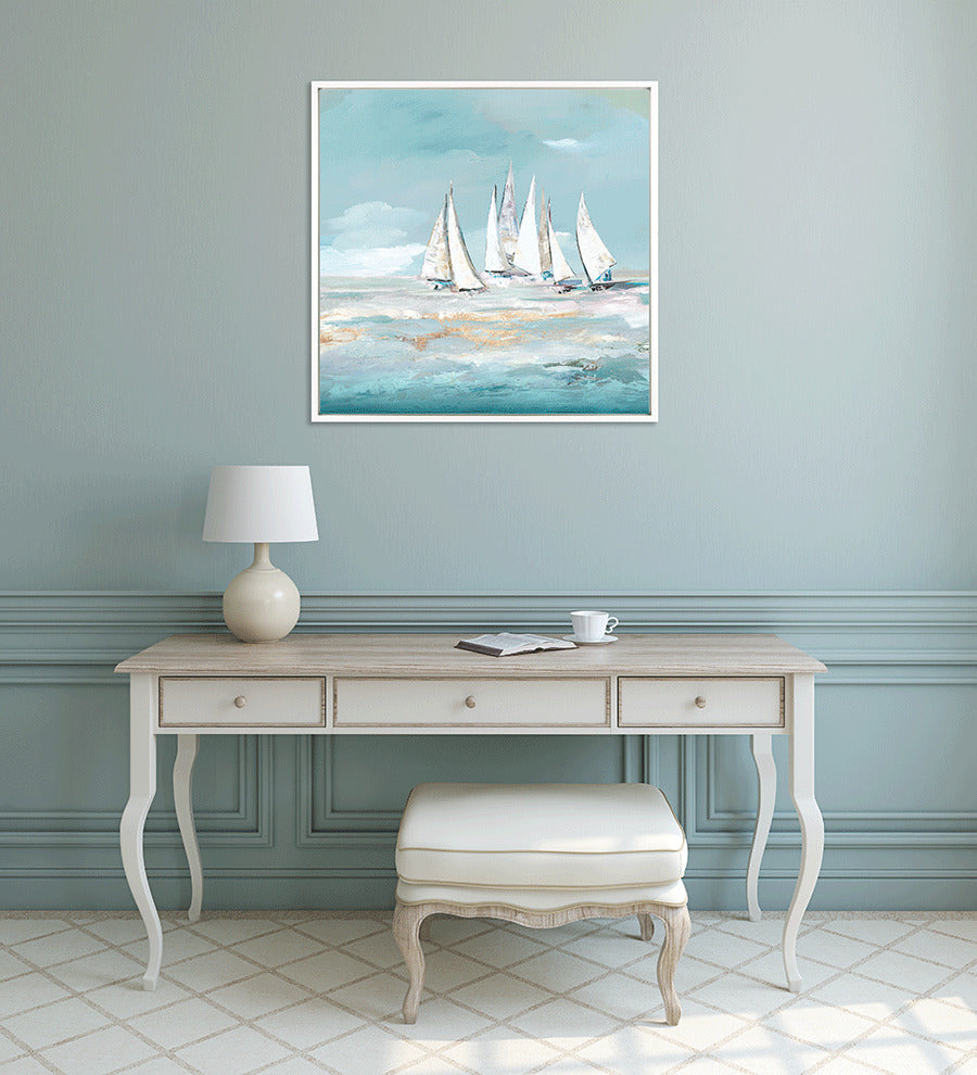 Clash Light Blue framed print by Lera